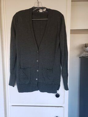 Gap Green Long Sweater (Button up) Size Medium
